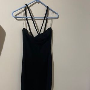 Fashion Nova Black MIDI Dress